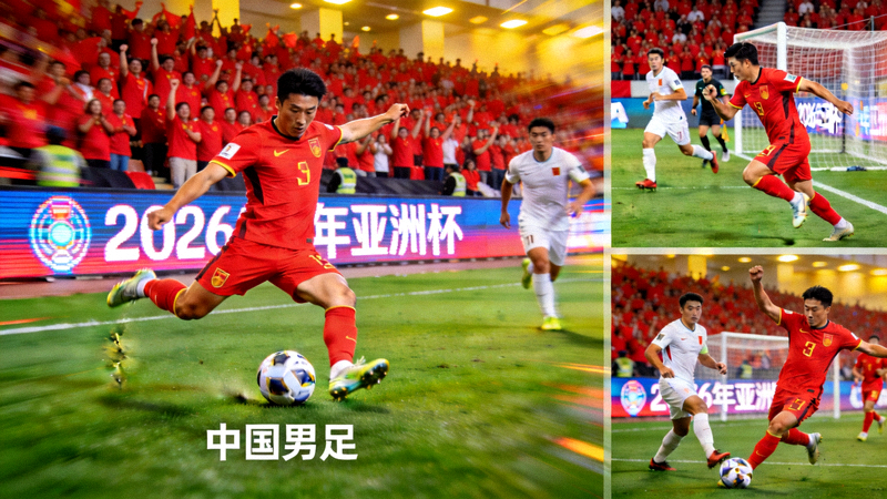 2026年亚洲杯中国男足比赛精彩集锦画面